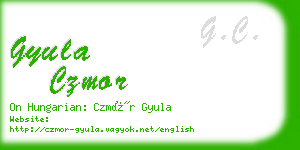 gyula czmor business card
